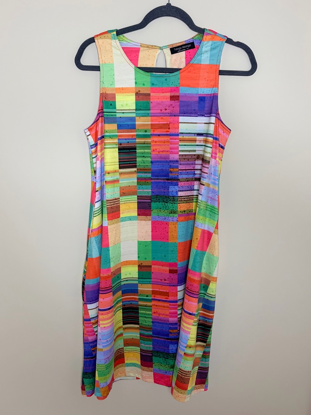 Tango Mango Bright Multicolor Geometric Dress
